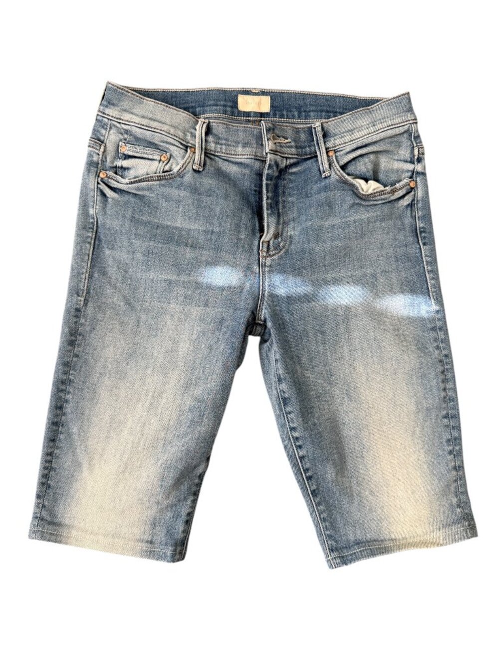 MOTHER Jean Shorts- Undone Hem Weekender in Wild Heart- 28- converted to shorts!
